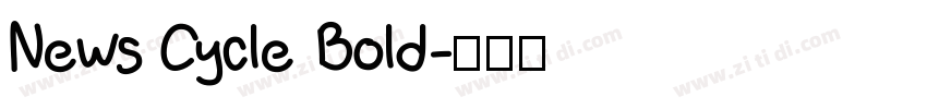 News Cycle Bold字体转换